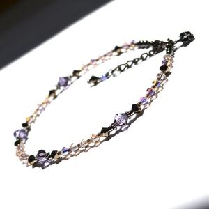 Ankle Bracelet Gypsy Black Rose Bohemian Glam Boho